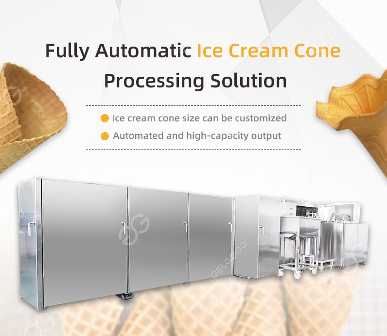 Automatically Cornetto Cone Maker Commercial Waffle Ice Cream Cone Making Machine