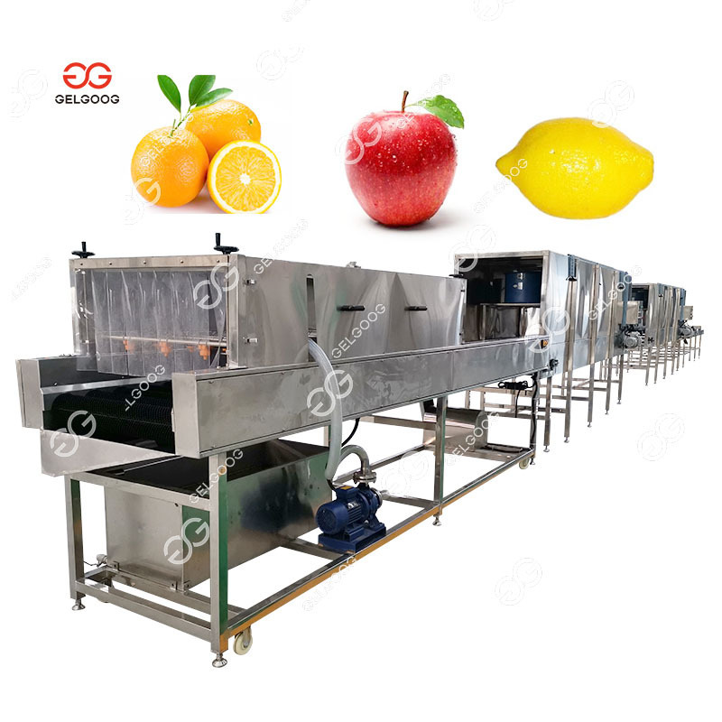 2 Ton/Hr Lemon Sorting Apple Washing And Waxing Machine Automatic Orange Mango Fruit Wash Waxing Machine