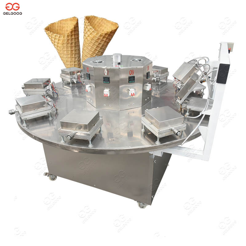 Semi Automatic Rolled Sugar Crispy  Ice Cream Cone Making Machine