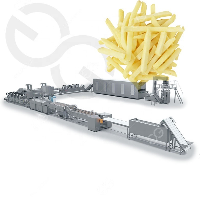 Automatic Potato Chips Production Line Frozen French Fries Making Machine