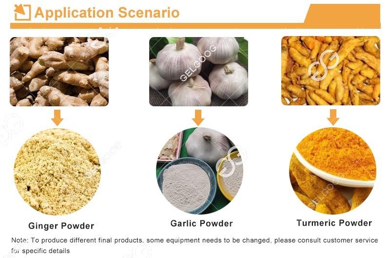 Commercial Full Automatic Cassava And Yam Onion Powder Processing Making Machine Dried Garlic Ginger Powder Production Line