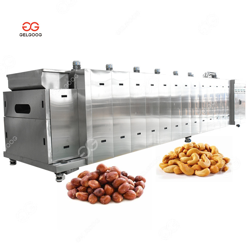 Hot Selling Stainless Steel Lg Gas Type Conveyor Belt Peanut Roaster Continuous Nut Roasting Machine for Sale