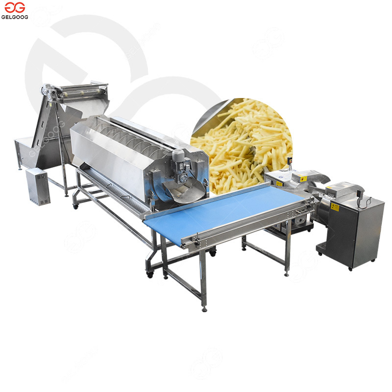 Automatic Potato Chips Production Line Frozen French Fries Making Machine