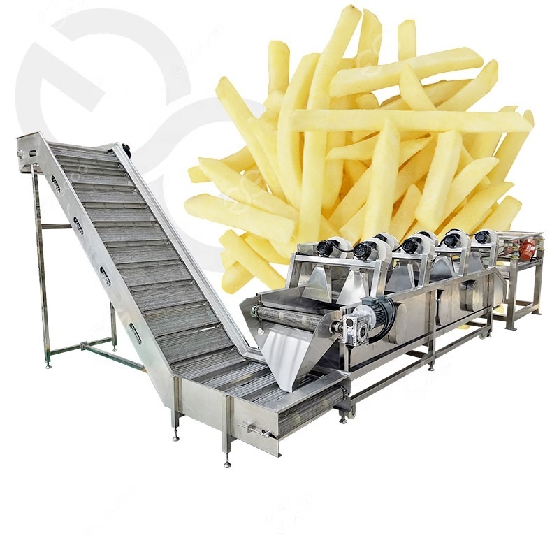 Automatic Potato Chips Production Line Frozen French Fries Making Machine