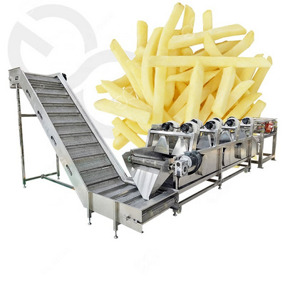 Automatic Potato Chips Production Line Frozen French Fries Making Machine