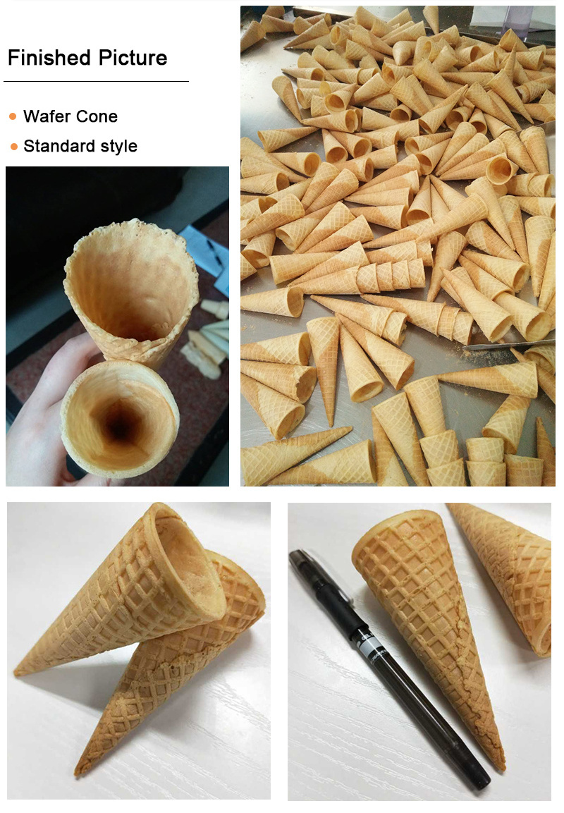 Semi Automatic Rolled Sugar Crispy  Ice Cream Cone Making Machine