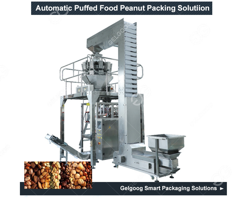 High Speed Automatic Granule Weighing Snacks Flakes Seeds Pop Corn Packaging Machine