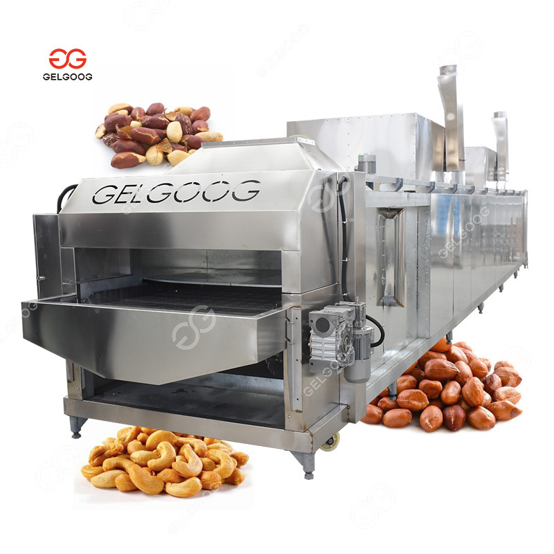 Hot Selling Stainless Steel Lg Gas Type Conveyor Belt Peanut Roaster Continuous Nut Roasting Machine for Sale