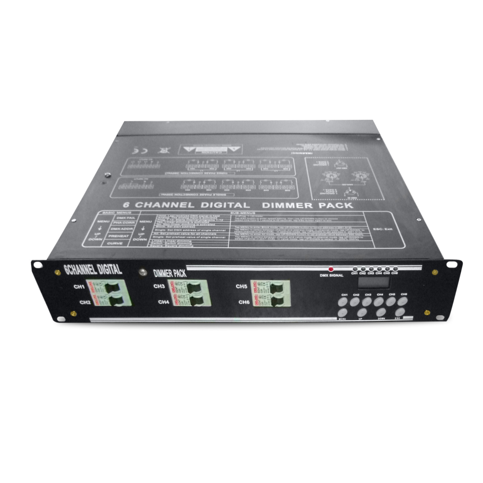 6 Channel digital Dimmer Pack DMX 512 Console Stage Light