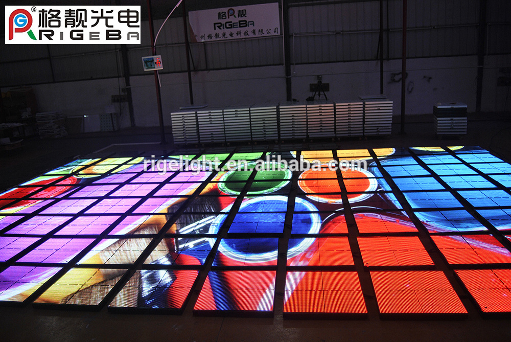 NEWEST 610*610MM super slim portable P10 video led Dance Floor tiles