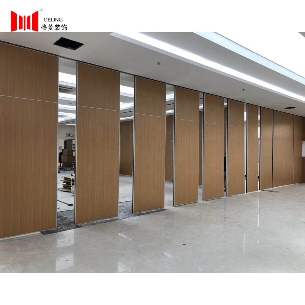 MDF surface aluminum frame soundproof movable folding acoustic partition walls with door