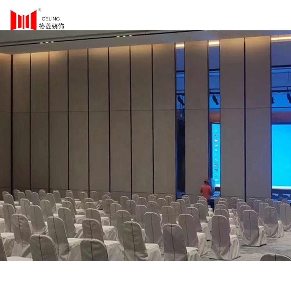 New conference hall event panel hotel banquet soundproof partition mobile sliding door foldable movable wall acoust partit wall