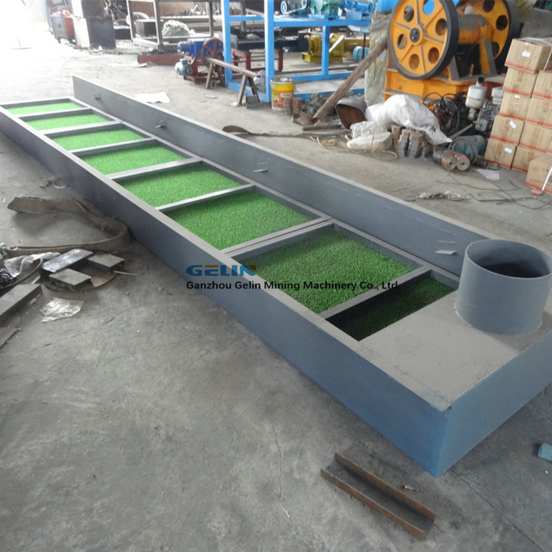 High Recovery Rate Alluvial Gold Panning Rubber Carpet Sluice Mat