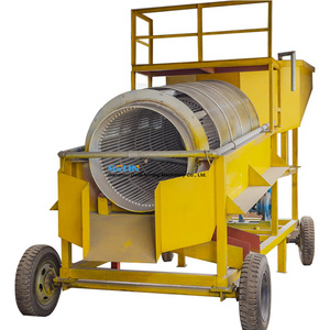 Small Scale Gold Mining Equipment Trommel Screen with Sluice Box Carpet Washing Machine