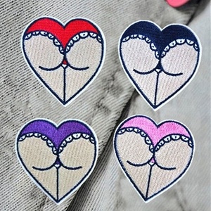 Sexy Patch Ass Embroidery Iron On Applique,Embroidered Heart Patch Supplies for Coat,T-Shirt,Jeans,Decorative Iron on Patches