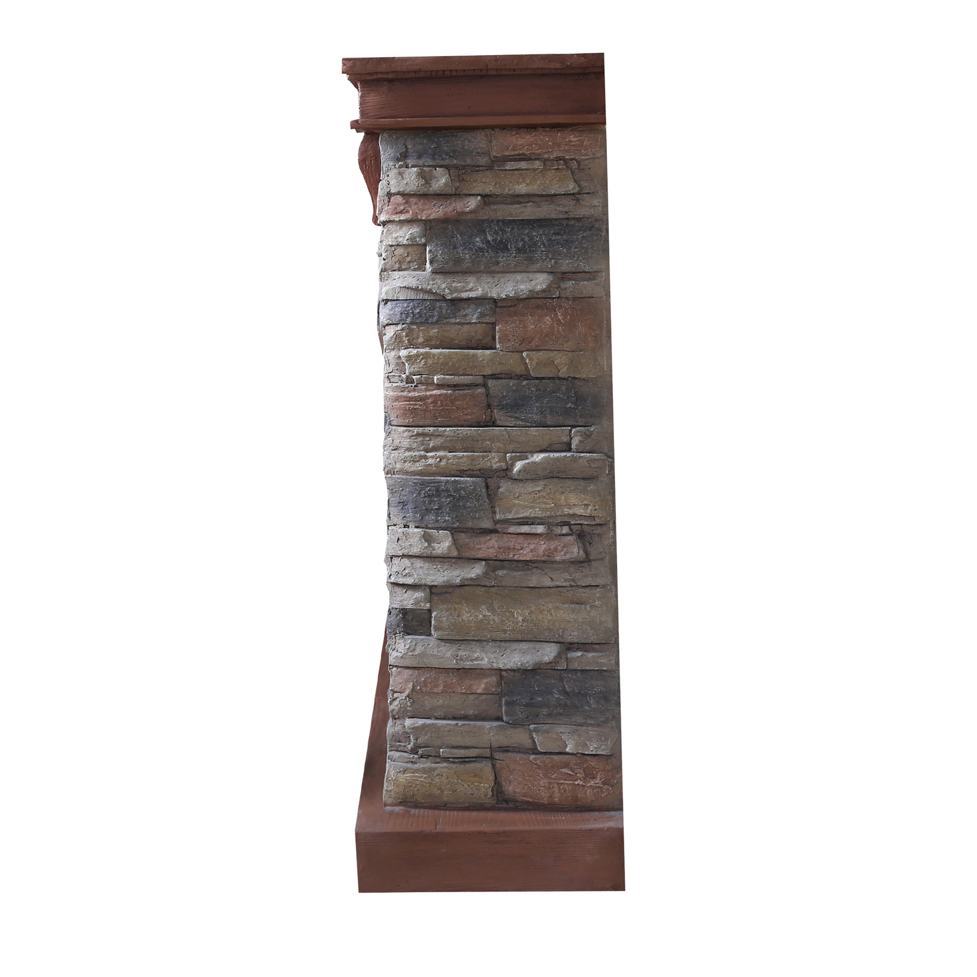 2023 classic grey MGO  fireplace heater solid wood combined with cultural stone electric fireplace mantle