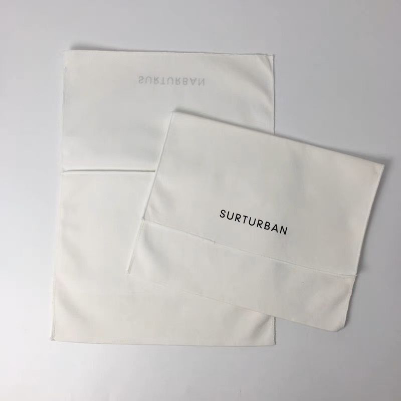 Wholesale Custom Logo Purse Dust Bag Muslin Cotton Canvas Envelope Dust Bag With Ribbon For Packing Gift