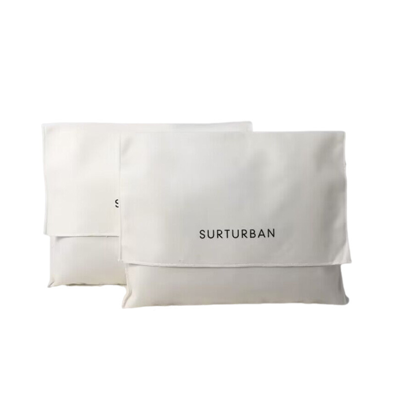 Wholesale Custom Logo Purse Dust Bag Muslin Cotton Canvas Envelope Dust Bag With Ribbon For Packing Gift