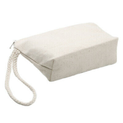 Durable Reusable Cotton Canvas Custom Cosmetic Pouch Zipper Mini Storage Bags