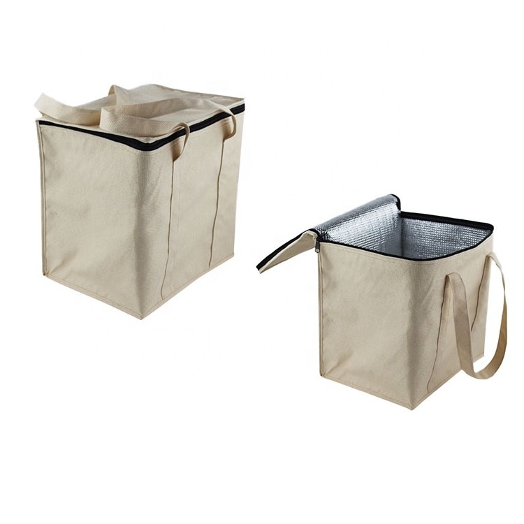 Foam Foil Thermal Cooler Bag Lined Insulated Food Delivery Lunch Aluminum Wholesale Customized Insulated Bags to Keep Food Cold