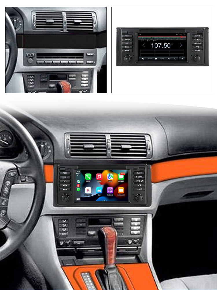 Android Auto Car Radio Stereo Multimedia Player GPS Navigation For BMW 5 Series E39 X5 E53 M5 1996-2003 2din WIFI  video