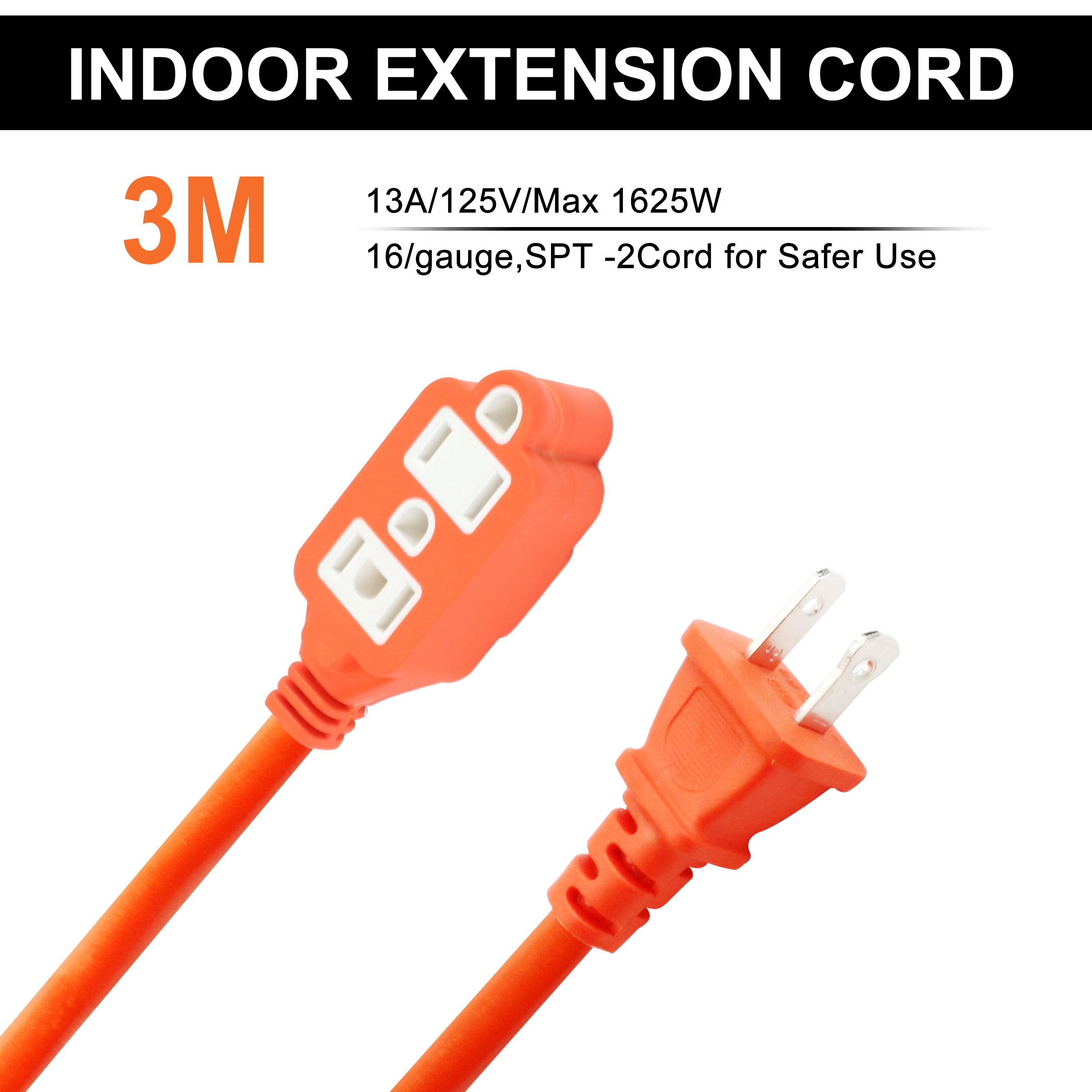 US Extension Cords 3M Custom High Quality Factory Price US Power Cable