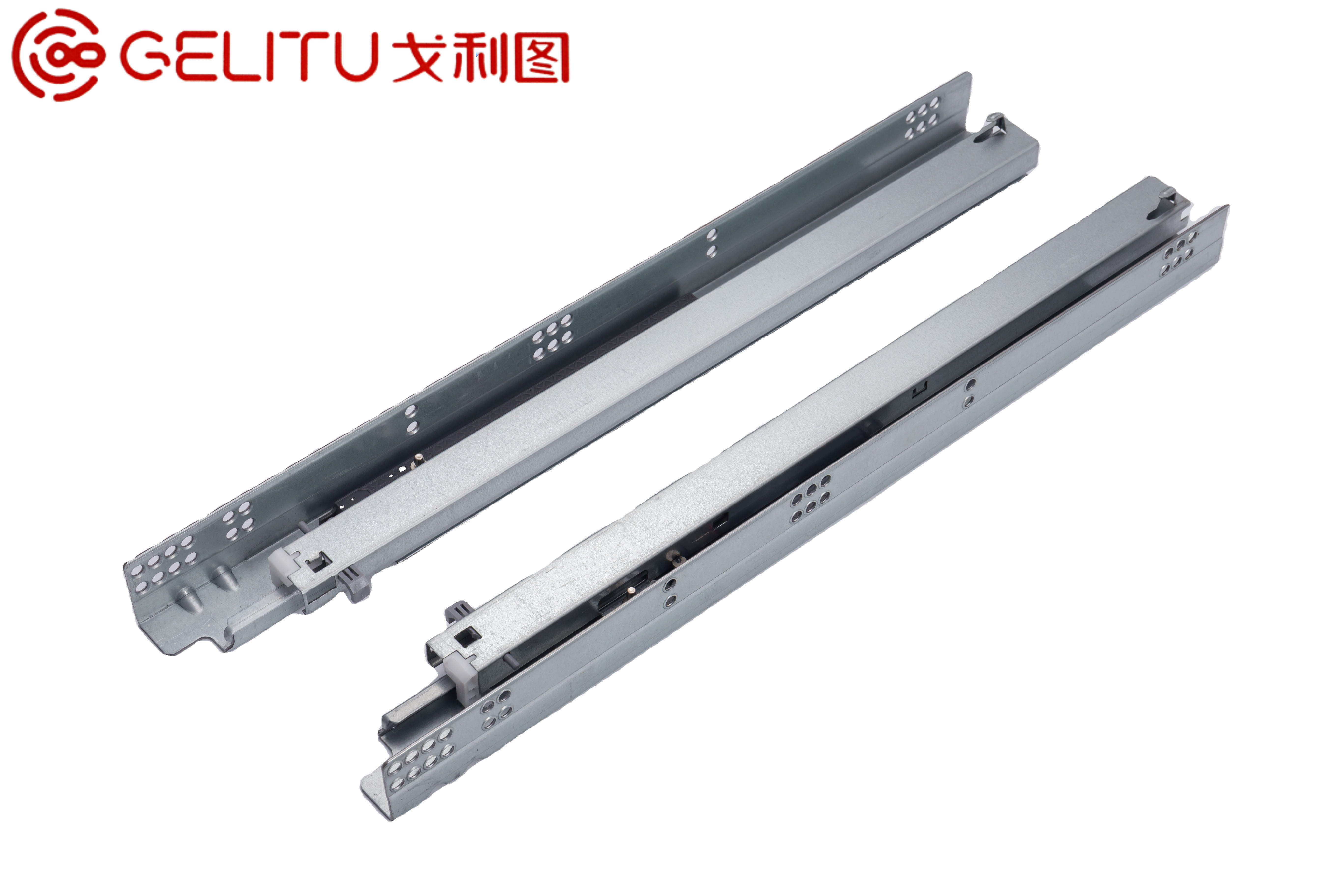 Gelitu Hidden American Style Undermont Drawer Slide 21 Inch Full Extension Undermount  Soft Close Drawer Slide With Locking