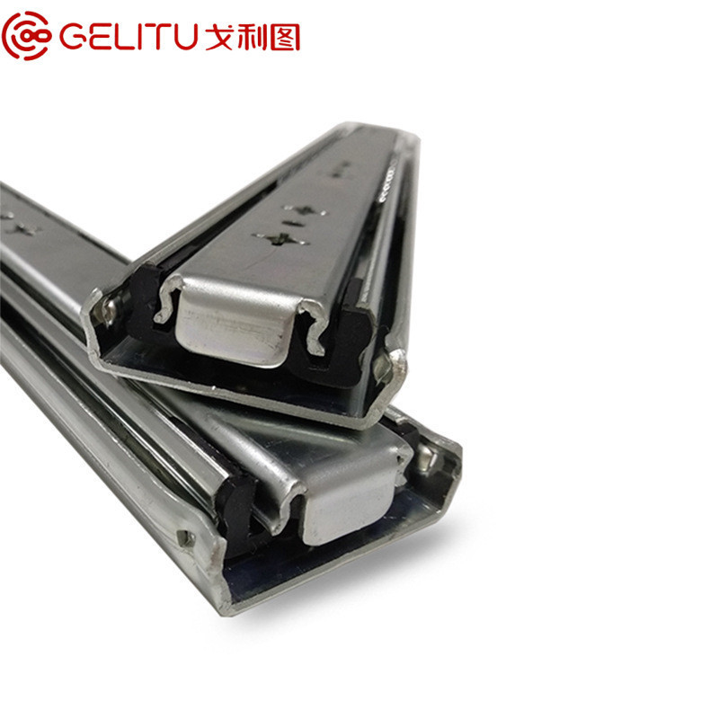 GELITU Factory Supply  Industrial Ball Bearing Slide 53mm Heavy Duty Slide Telescopic Channel Drawer Slide