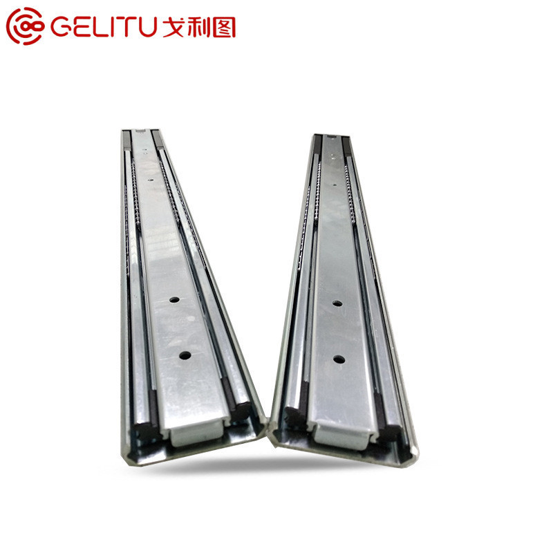 GELITU Factory Supply  Industrial Ball Bearing Slide 53mm Heavy Duty Slide Telescopic Channel Drawer Slide