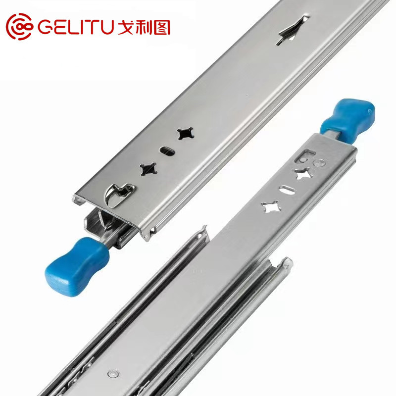 76MM long heavy duty drawer slides furniture ball bearing drawer slides locking heavy drawer slides channel 1500mm