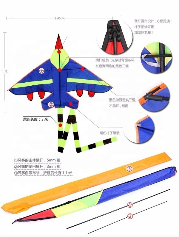 hot sale china new  easy flying  delta stealth fighter plane OEM  full printing  kite  from weifang kite factory