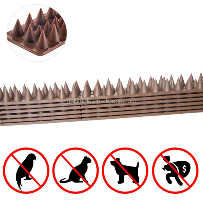 Wholesale Hot Sale Anti Cat Bird  Deterrent Plastic Fence  Spikes Strips bird Repellent Device