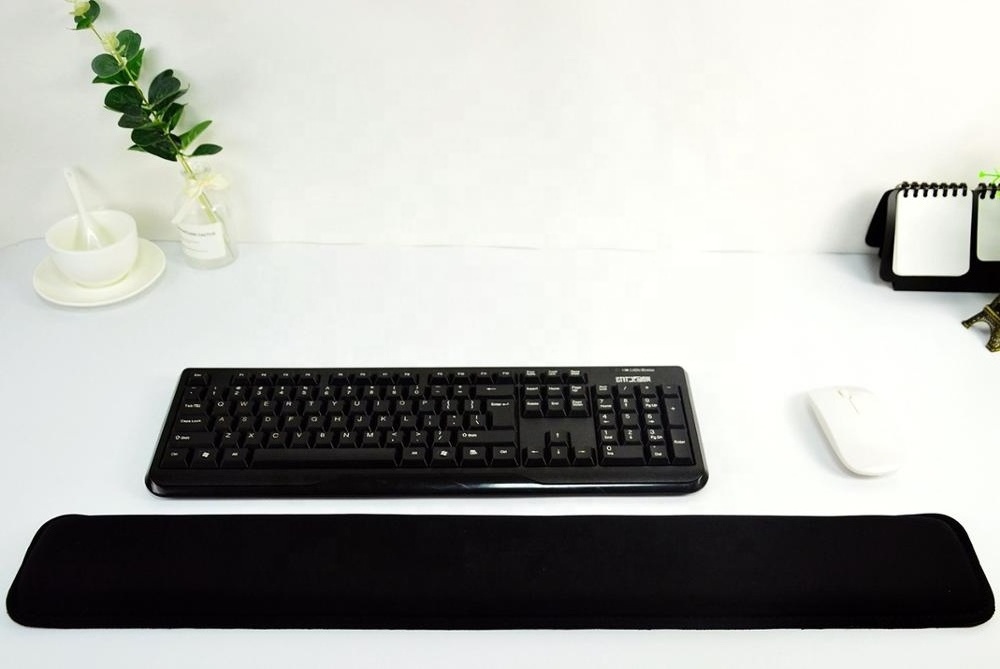 Hot selling comfortable arm rest mouse pad ergonomic pillow long hand rest keyboard cushion extended keyboard tray mouse pad