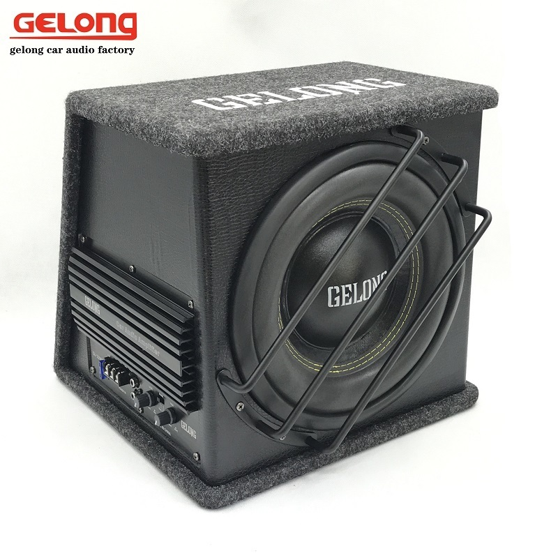 Gelong car audio bass tube boxs ub woofer with amplifier speakers Direct Manufacturer New Style PRO 1200w Audio active 12V 10 In