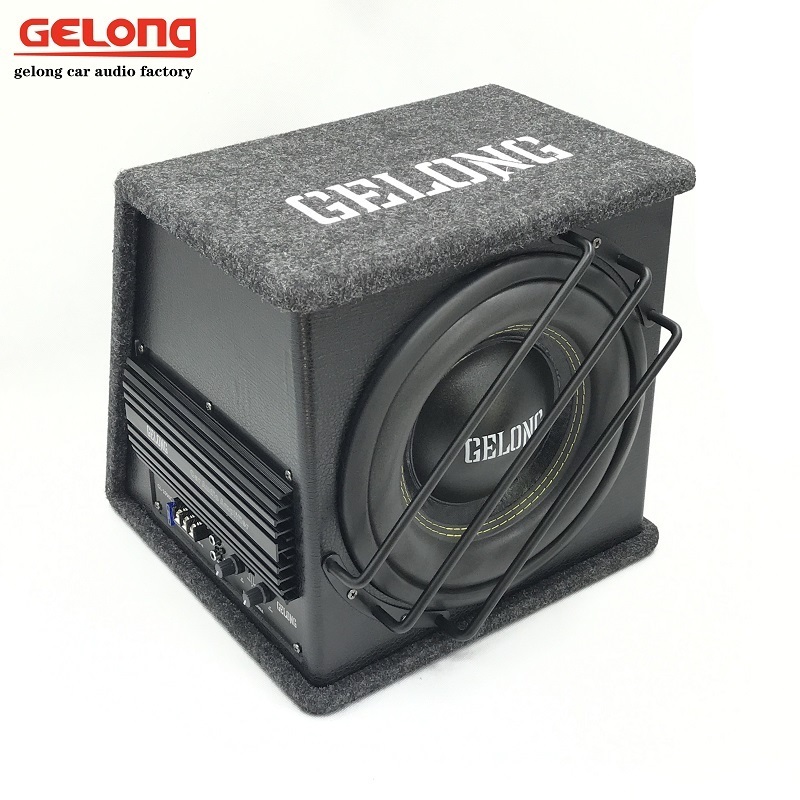 Gelong car audio bass tube boxs ub woofer with amplifier speakers Direct Manufacturer New Style PRO 1200w Audio active 12V 10 In