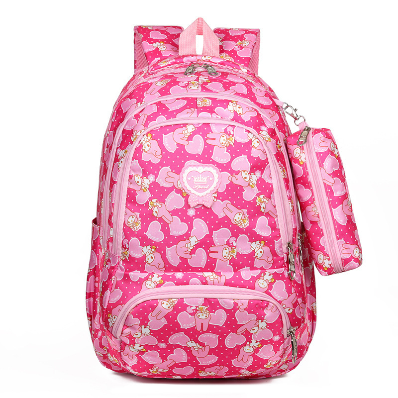 New Selling High Capacity Backpacks Cute Cartoon Rabbit School Primary School Students Schoolbags Girls Aged 6-12 Backpacks