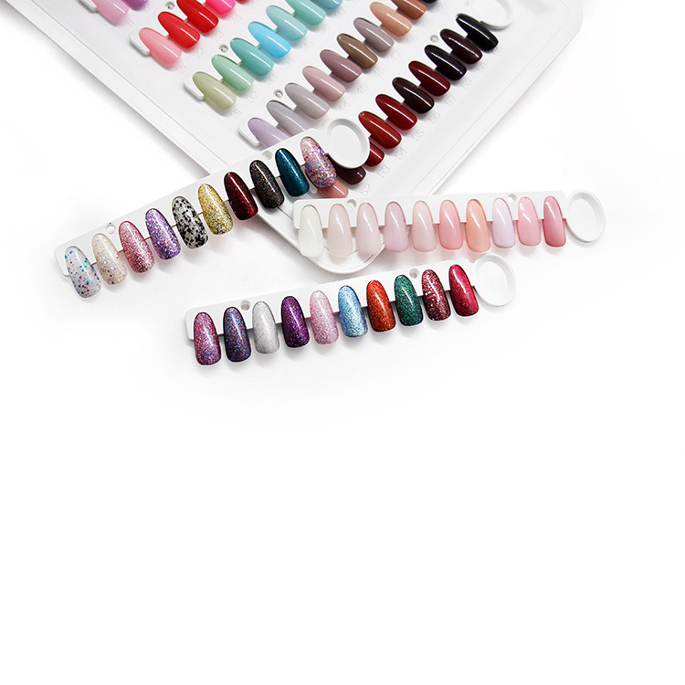 Upgraded Nail Color Display Book No Need Glue to Paste Professional Nail Polish Color Chart for Nail Technician Use