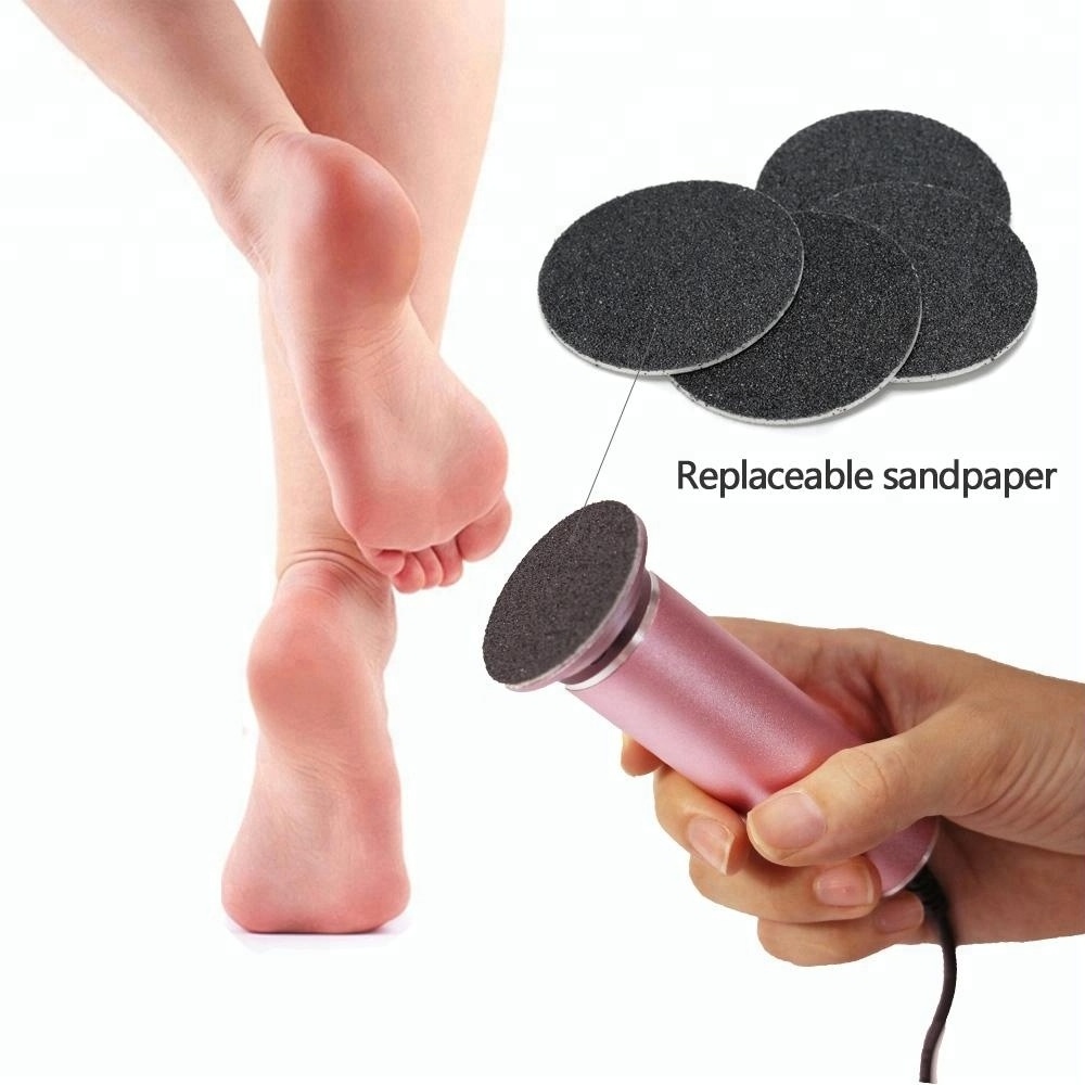 Pedicure Care Tool with Replaceable Sandpaper Discs Electric Foot File For Removing Dead Skin / Corns / Callus