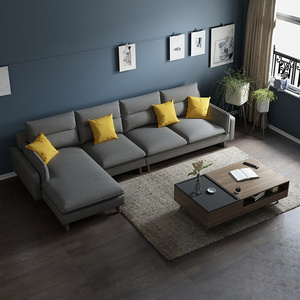 United Kingdom German living room sofa Nordic modern minimalist fabric sofa combination corner Japanese small apartment sofa