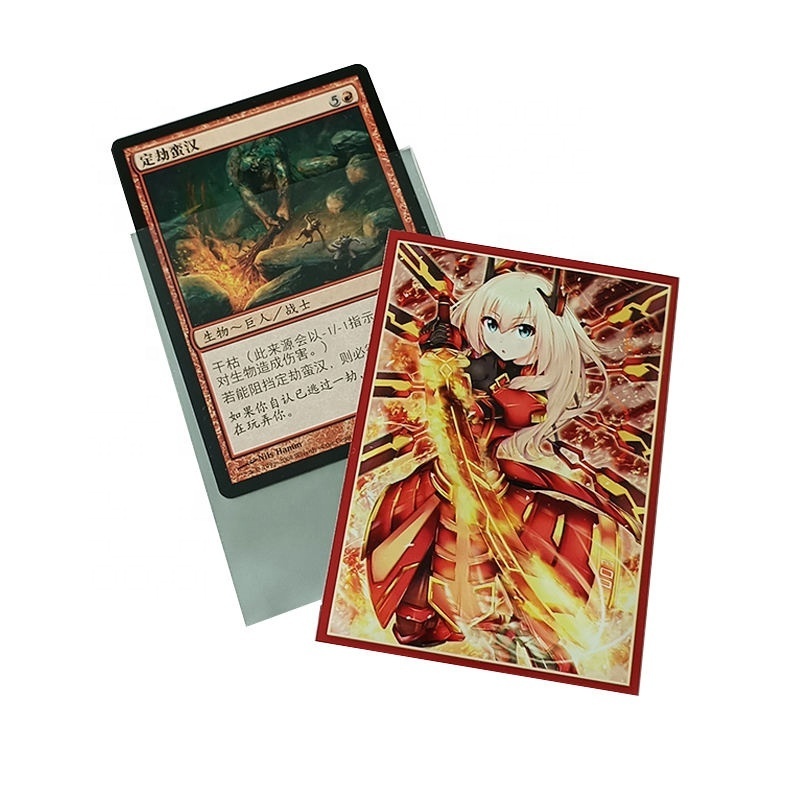 Wholesale Sexy Art Printing Card Sleeves Custom Mtg Yugioh Tcg Magic Game Cards Deck Protector Trading Anime Holder Sleeve