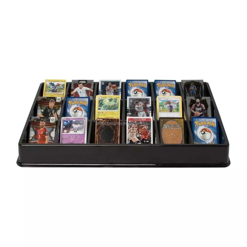 18 Slot Card Sorting Tray For Trading Baseball Pokemon Yu Gi Oh And Magic The Gathering Playing Cards