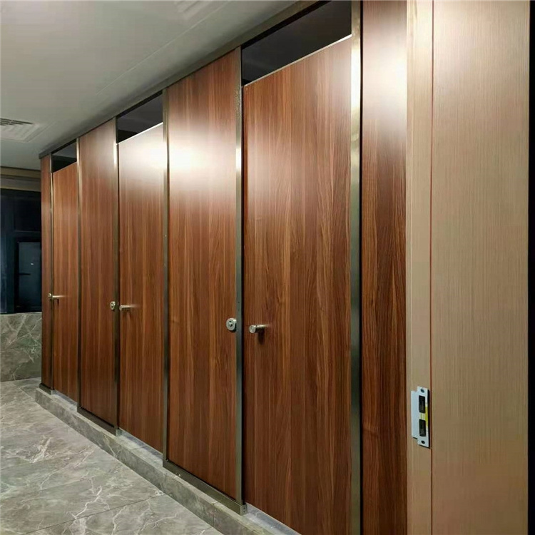 hpl board Black toilet doors wooden cubicle partitions partitions panels