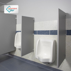 bathroom restroom compact  urinal wall divider Laminate Hpl phenolic Public Toilet Cubicle urinal privacy panel Partition