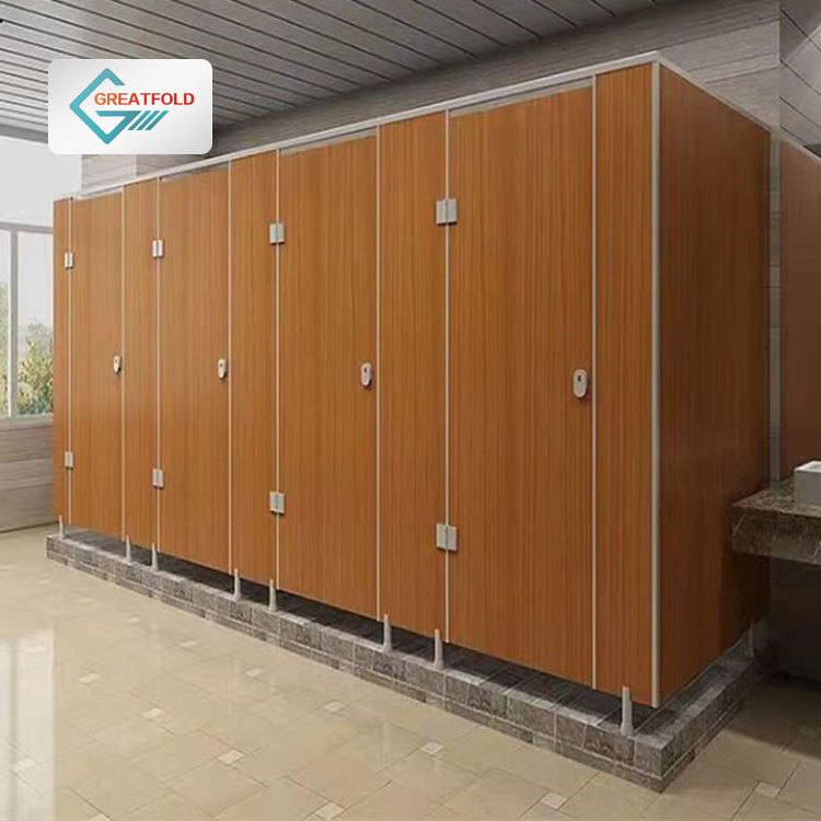 Hpl bathroom  partitions system compact board toilet cubicle commercial bathroom partition stall doors