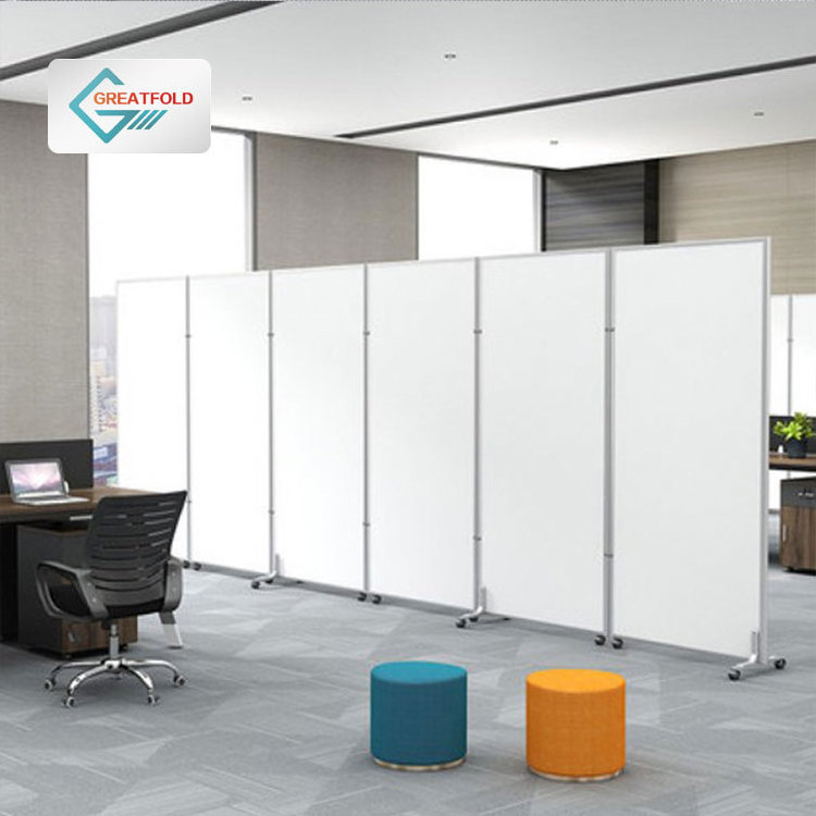 Mobile Office Wall Portable partition wall Folding Room Divider Screen Privacy Space Wall Panels With Wheels