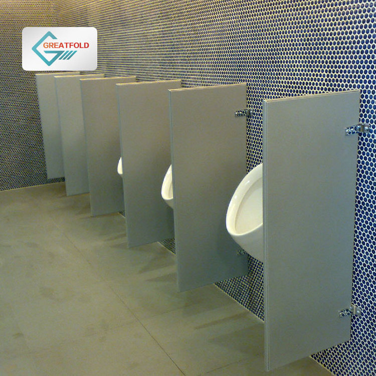 bathroom restroom compact  urinal wall divider Laminate Hpl phenolic Public Toilet Cubicle urinal privacy panel Partition