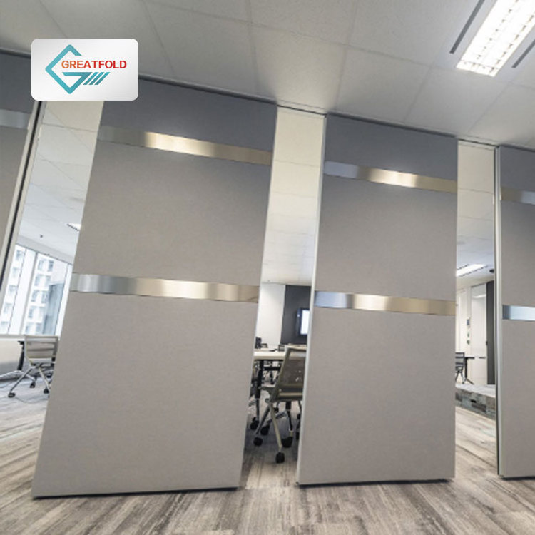 Free standing Acoustic Sliding Partition Panels Portable Acoustic Sound Proof Room Dividers for Office with Door