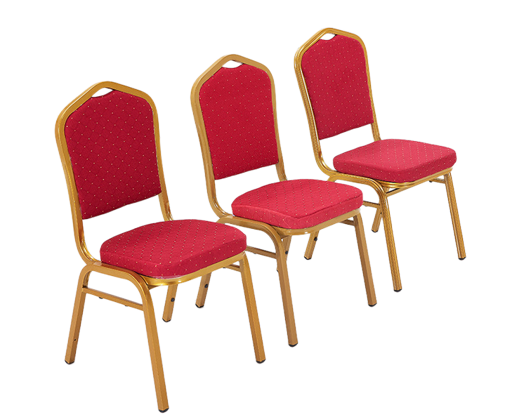 Red banquet chairs metal frame dining chair for sales