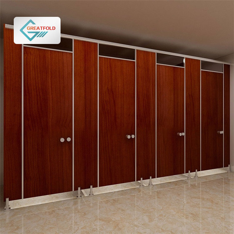 hpl board Black toilet doors wooden cubicle partitions partitions panels