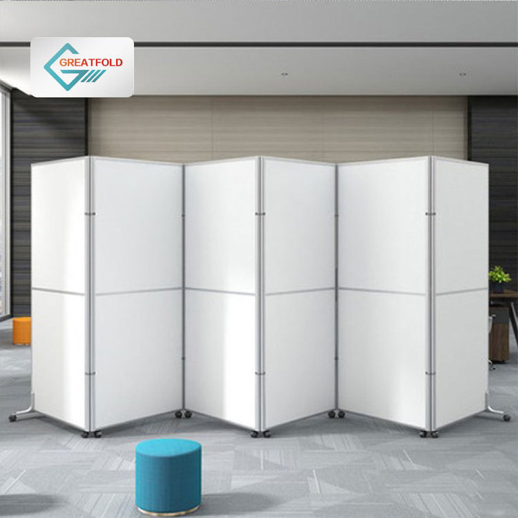 Mobile Office Wall Portable partition wall Folding Room Divider Screen Privacy Space Wall Panels With Wheels